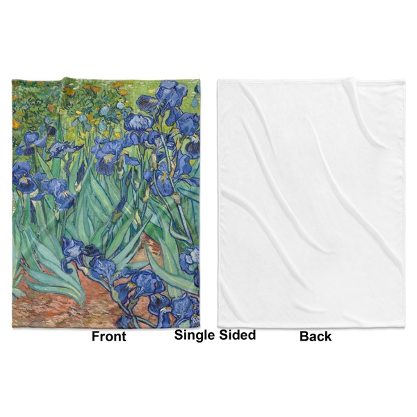 Irises (Van Gogh) Baby Blanket (Single Sided - Printed Front, White Back)