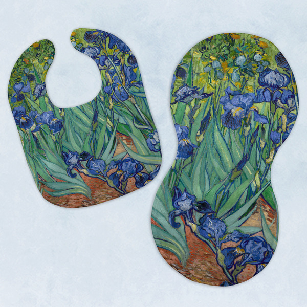 Custom Irises (Van Gogh) Baby Bib & Burp Set