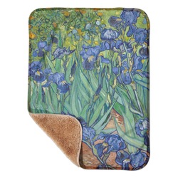 Irises (Van Gogh) Sherpa Baby Blanket 30" x 40"