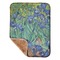 Irises (Van Gogh) Baby Sherpa Blanket - Corner Showing Soft