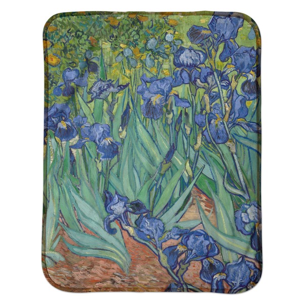 Irises (Van Gogh) Baby Sherpa Blanket - Flat