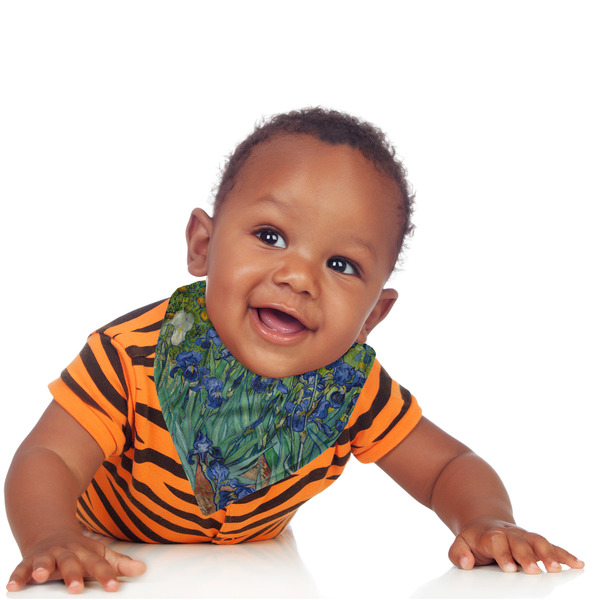 Irises (Van Gogh) Bandana Bib - (Lifestyle 1 boy)