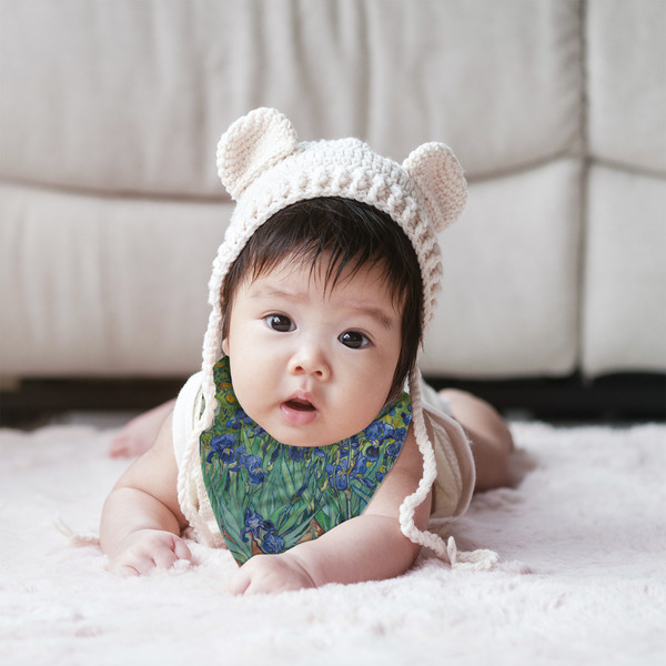 Irises (Van Gogh) Bandana Bib - (Lifestyle 2 girl)