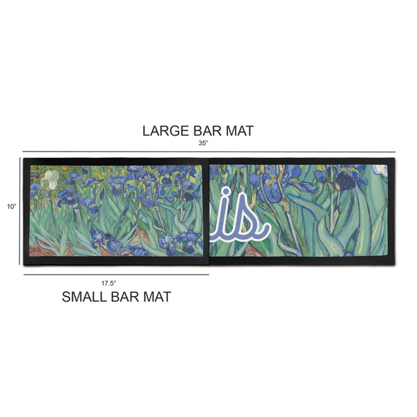 Irises (Van Gogh) Bar Mats - Sizing Chart