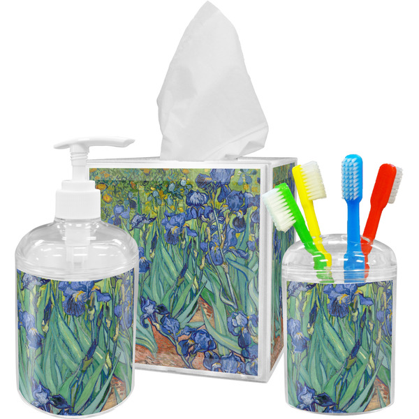 Custom Irises (Van Gogh) Acrylic Bathroom Accessories Set