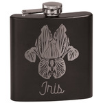 Irises (Van Gogh) Black Flask Set