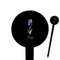 Irises (Van Gogh) Black Plastic 6" Food Pick - Round - Closeup