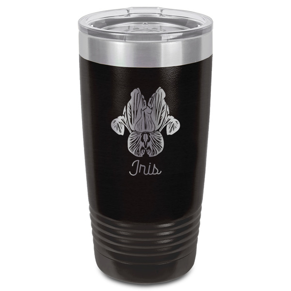 Irises (Van Gogh) Black Polar Camel Tumbler - 20oz - Front