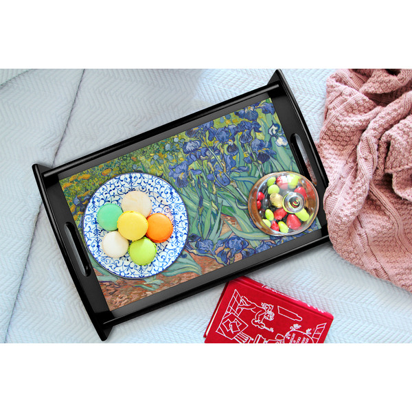 Irises (Van Gogh) Black Tray - Lifestyle (UPDATED)