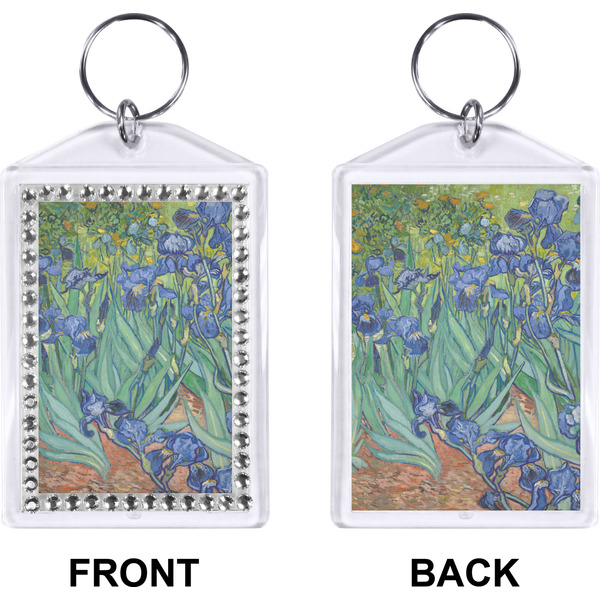 Irises (Van Gogh) Bling Keychain (Front + Back)