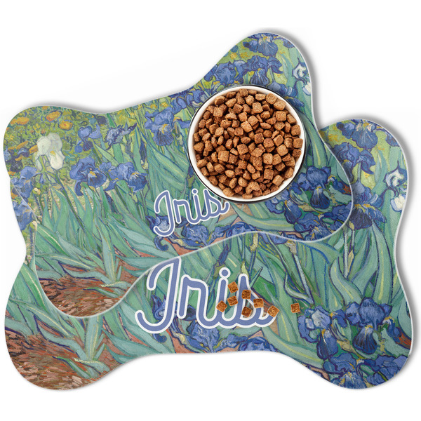 Irises (Van Gogh) Bone Shaped Dog Mats - MAIN
