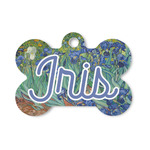 Irises (Van Gogh) Bone Shaped Dog ID Tag - Small