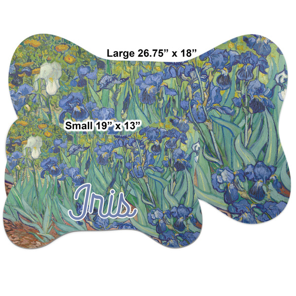 Irises (Van Gogh) Bone Shaped Mat Comparison
