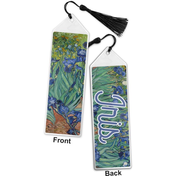 Irises (Van Gogh) Bookmark with tassel - Front and Back