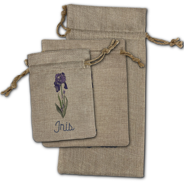 Irises (Van Gogh) Burlap Gift Bags - (PARENT MAIN) All Three