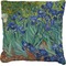 Irises (Van Gogh) Burlap Pillow 18"
