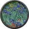 Irises (Van Gogh) Cabinet Knob - Black - Front