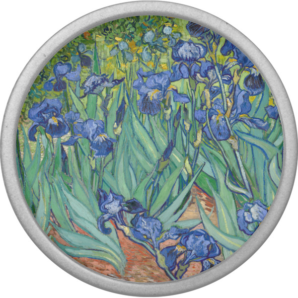 Irises (Van Gogh) Cabinet Knob - Nickel - Front