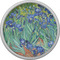 Irises (Van Gogh) Cabinet Knob - Nickel - Front
