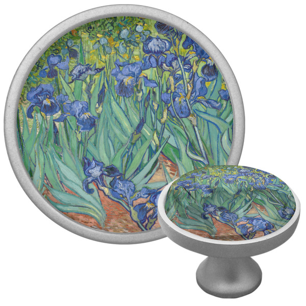 Custom Irises (Van Gogh) Cabinet Knob (Silver)