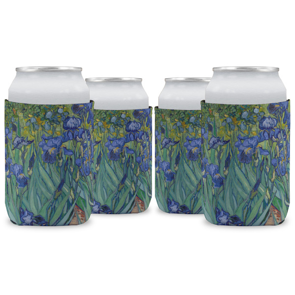Custom Irises (Van Gogh) Can Cooler (12 oz) - Set of 4