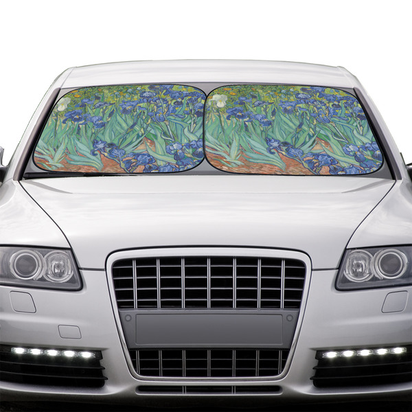 Irises (Van Gogh) Car Sun Shades - IN CONTEXT