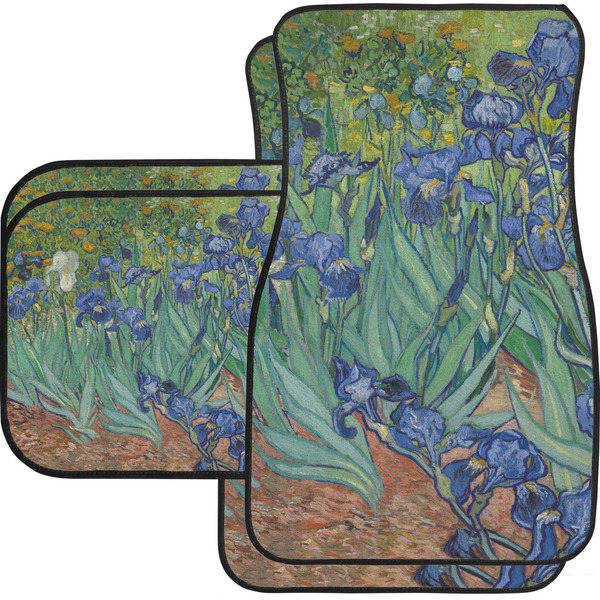 Custom Irises (Van Gogh) Car Floor Mats Set - 2 Front & 2 Back