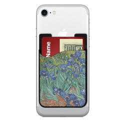 Irises (Van Gogh) 2-in-1 Cell Phone Credit Card Holder & Screen Cleaner