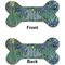 Irises (Van Gogh) Ceramic Flat Ornament - Bone Front & Back (APPROVAL)