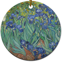 Irises (Van Gogh) Round Ceramic Ornament