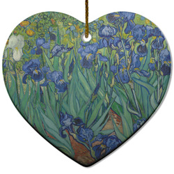 Irises (Van Gogh) Heart Ceramic Ornament