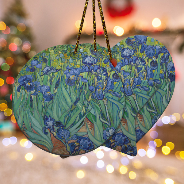 Custom Irises (Van Gogh) Ceramic Ornament