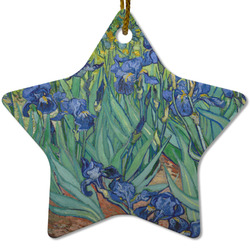 Irises (Van Gogh) Star Ceramic Ornament