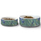 Irises (Van Gogh) Ceramic Dog Bowls - Size Comparison