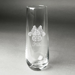 Irises (Van Gogh) Champagne Flute - Stemless Engraved