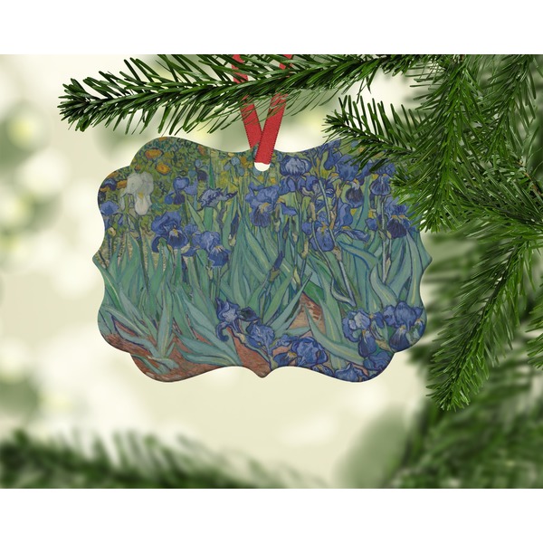 Irises (Van Gogh) Christmas Ornament (On Tree)