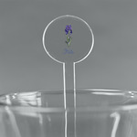 Irises (Van Gogh) 5.5" Round Plastic Stir Sticks - Clear
