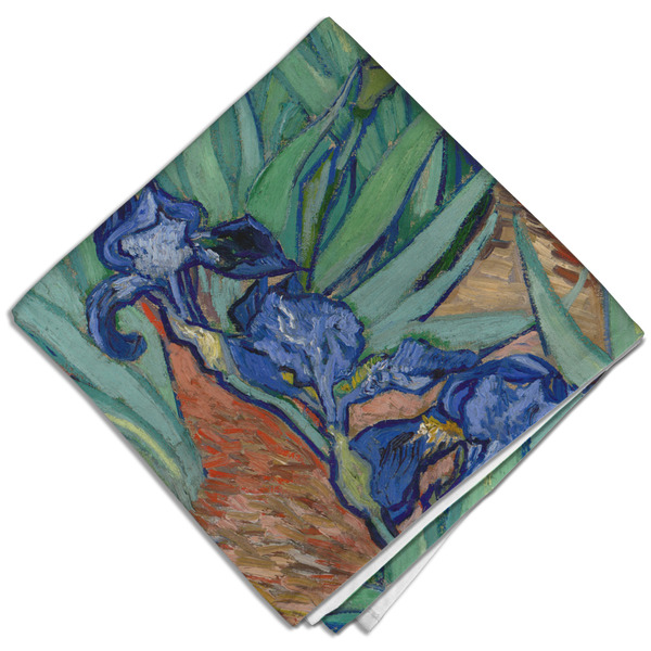 Custom Irises (Van Gogh) Cloth Dinner Napkin - Single