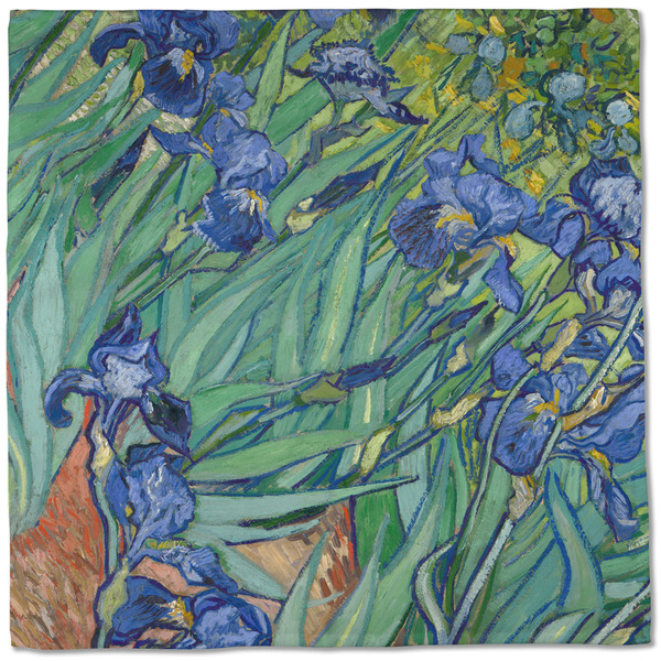 Irises (Van Gogh) Cloth Napkins - Personalized Dinner (Full Open)