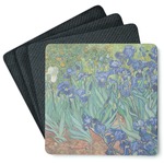 Irises (Van Gogh) Square Rubber Backed Coasters - Set of 4