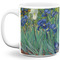 Irises (Van Gogh) Coffee Mug - 11 oz - Full- White