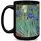 Irises (Van Gogh) Coffee Mug - 15 oz - Black Full