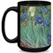 Irises (Van Gogh) 15 Oz Coffee Mug - Black