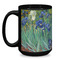 Irises (Van Gogh) Coffee Mug - 15 oz - Black