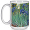 Irises (Van Gogh) Coffee Mug - 15 oz - White Full