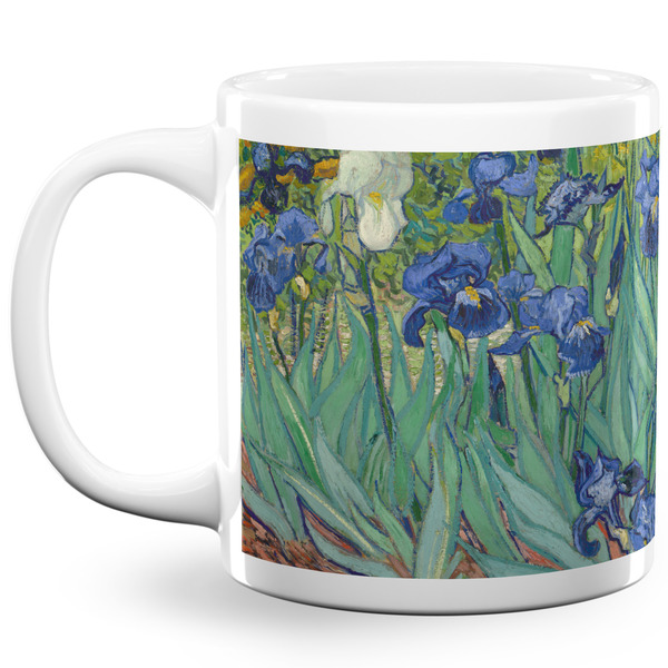 Custom Irises (Van Gogh) 20 Oz Coffee Mug - White