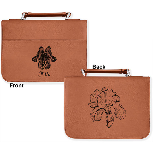 Irises (Van Gogh) Cognac Leatherette Bible Covers - Large Double Sided Apvl