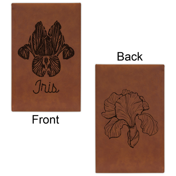 Irises (Van Gogh) Cognac Leatherette Journal - Double Sided - Apvl