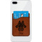 Irises (Van Gogh) Cognac Leatherette Phone Wallet on iphone 8