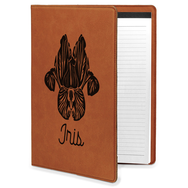 Custom Irises (Van Gogh) Leatherette Portfolio with Notepad